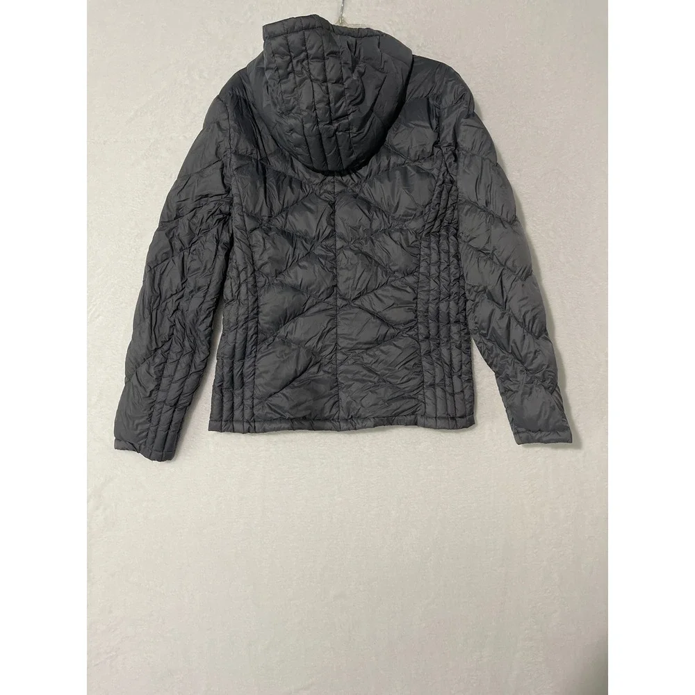 Michael Kors Womens Gray Packable Down Puffer Jacket Hooded Size Medium